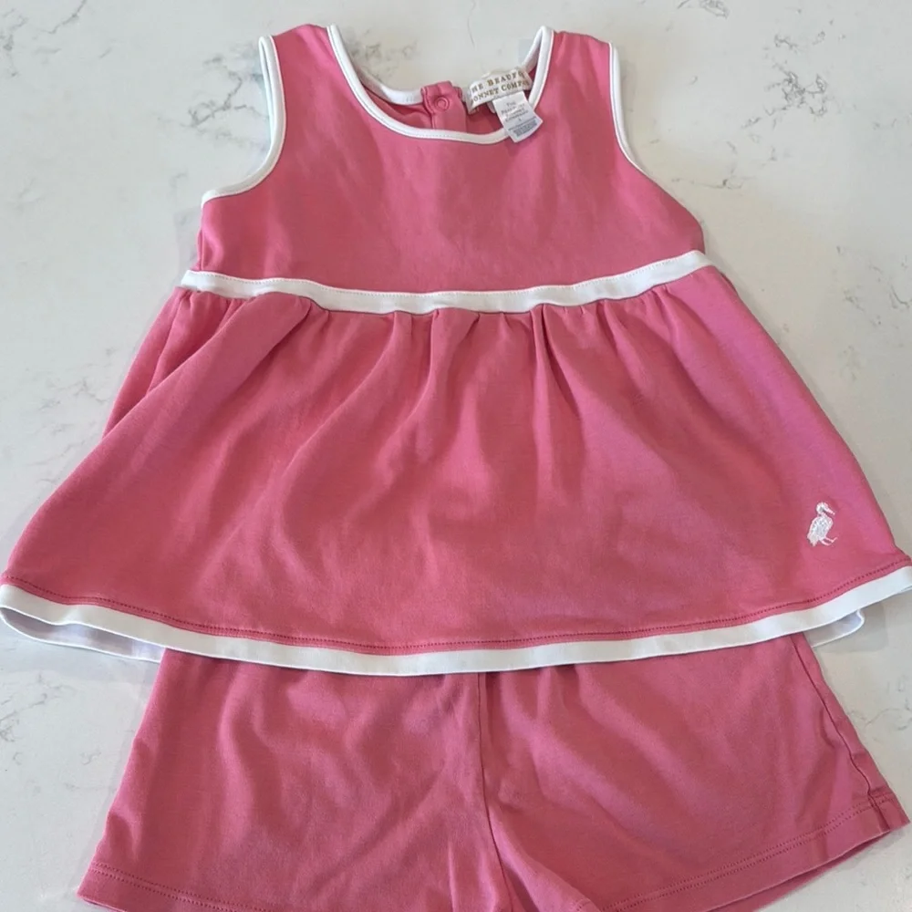 BBC Pink Sleeveless Dress and Shorts Set - Picture 1 of 4